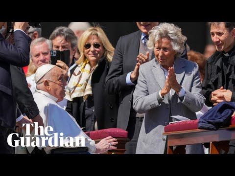 Pope Francis makes first full public appearance since leaving hospital Pope Francis makes first full public appearance since leaving hospital