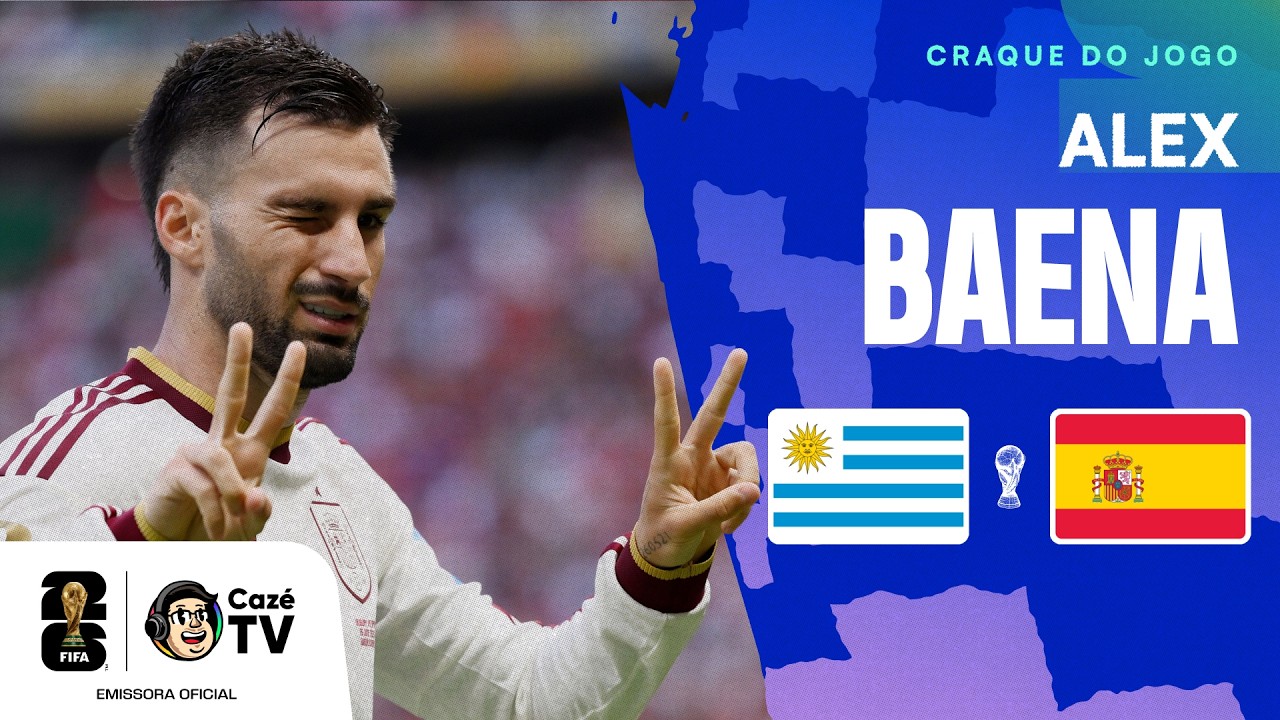 CONTOU COM UMA AJUDINHA! TODOS OS LANCES DE ALEX BAENA EM URUGUAI X ESPANHA | COPA DO MUNDO