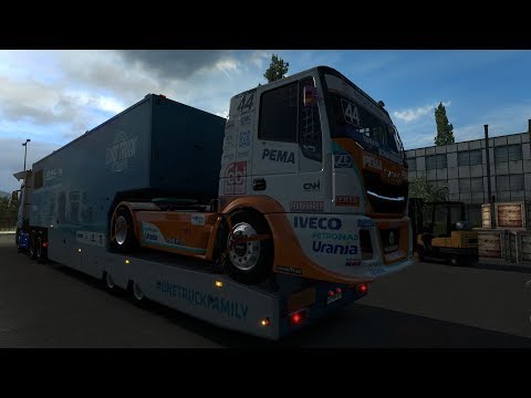 Euro Truck Simulator 2 1.34 - Mercedes Actros MP4 - Team Scwabentruck - Stuttgart (D) to Paris (F)