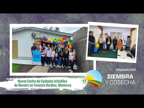 SIEMBRA Y COSECHA TV: Nuevo Centro de Cuidados Infantiles en Tte. Berdina, Monteros