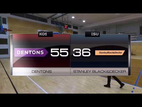 Dentons vs Stanley Black&Decker - IV kolejka - I Liga Warszawa - Koszykarska Liga Biznesu