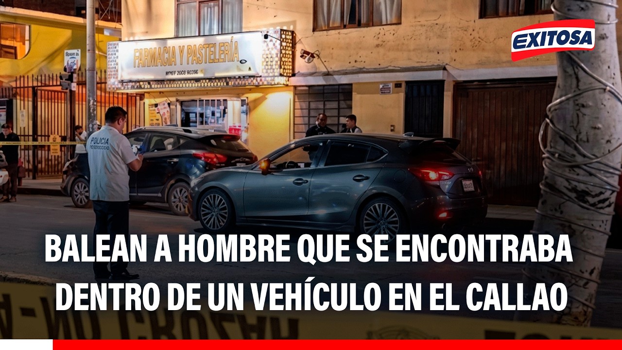 🔴🔵 Hombre resulta herido tras ser baleado cuando se encontraba en su vehículo en el Callao