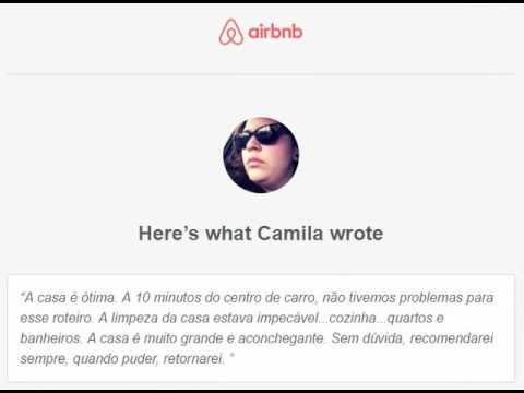 Alguns reviews do Airbnb de guests