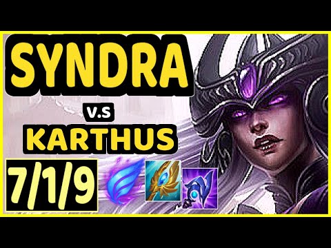 T1 FAKER (SYNDRA) vs KARTHUS - 7/1/9 KDA MID GAMEPLAY - KR Ranked DIAMOND