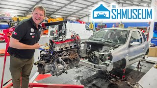 WE'RE GETTING THERE! The New Engine is in My £1K Scrap CLIO PROJECT - SHMIO Part 2