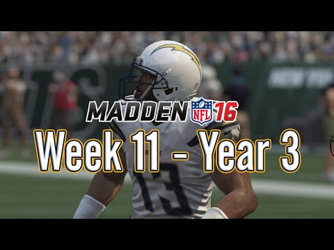 Madden 16 Chargers Connected Franchise Year 3 - Week 11 @ Jets - EP31