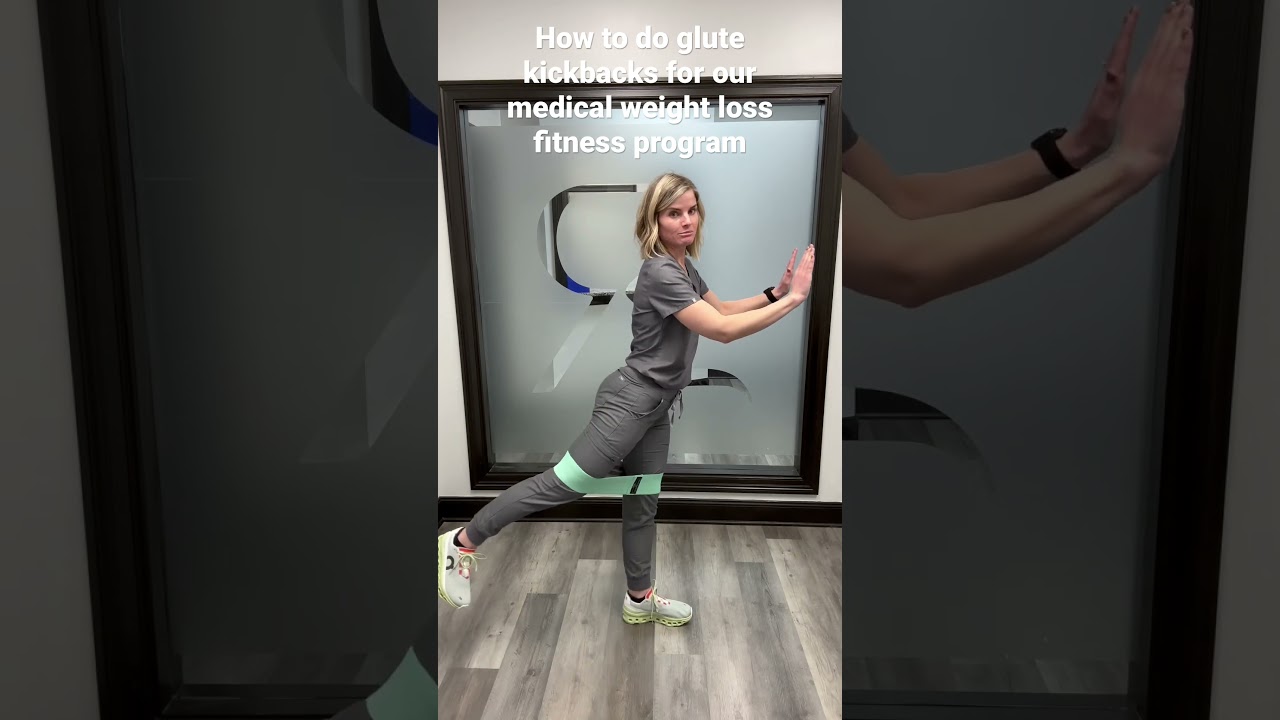 How to do glute kickbacks with our medical weight loss fitness program