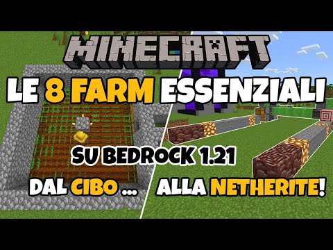 LE 8 FARM ESSENZIALI in Ordine Cronologico per diventare dei PRO su Bedrock Edition || MINECRAFT ITA