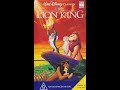 Opening Closing To The Lion King 1995 VHS Australia ABC For Kids Version