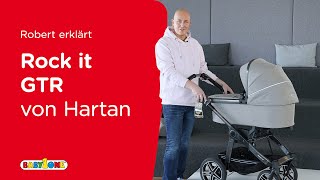 Robert erklärt den Kinderwagen Rock it GTR von Hartan