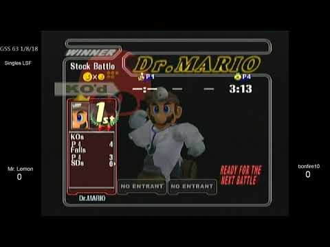 GSS 63 SSBM - Mr. Lemon (Dr. Mario) vs. bonfire10 (Sheik) - Melee LSF