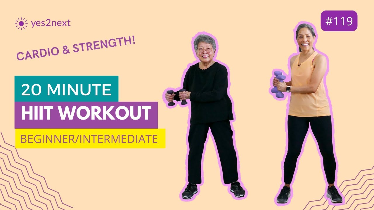 20 MIN Full Body HIIT Workout for Seniors, Beginners | Low impact