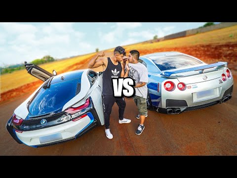 O GRANDE RACHA ENTRE NISSAN GTR VS MINHA BMW I8 👿