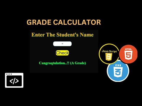 12. Grade Calculator | HTML, CSS JS | Basic Project For Begginers #html #css #javascript