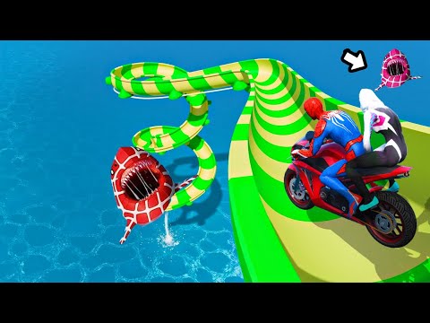 SPIDER-MAN Takes on WORLD'S HARDEST Ramp Climb in GTA 5 🧗‍♂️🌀Superhero Mission