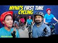 First Time Myna Trying Cycling வேற Level FUN இருக்கு ENG Subs Myna Wings