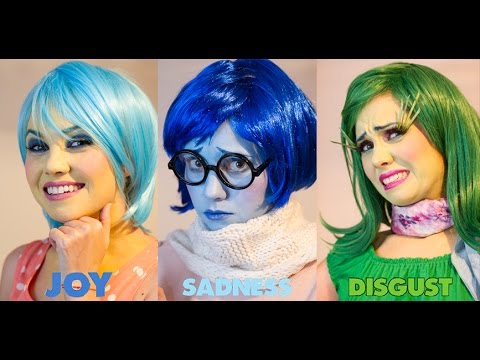 'INSIDE OUT' Joy, Sadness, Disgust  | HALLOWEEN Makeup Tutorial