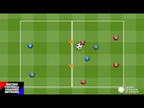 4v2 Rondo with Small Goals | Football Passing Drills | Penetrating Forward Passes