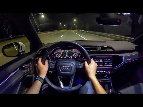 2022 Audi Q3 45 - POV Night Drive (Binaural Audio)