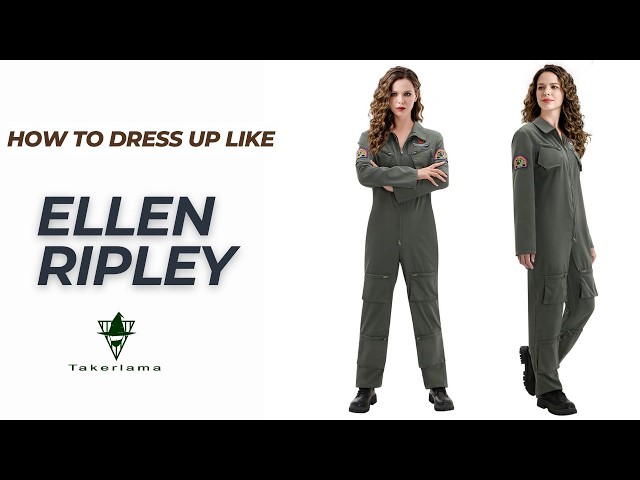 Vídeo relacionado con Funhoo Disfraz de Ripley para mujer, traje de vuelo redondo, película de ciencia ficción, cosplay, Halloween, overol para adultos (S)