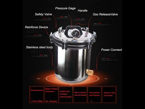 Small portable steam autoclave sterilizer