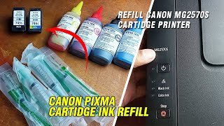 How To Refill Canon MG2570s Cartidge Printer - Canon Pixma Cartidge Ink Refill