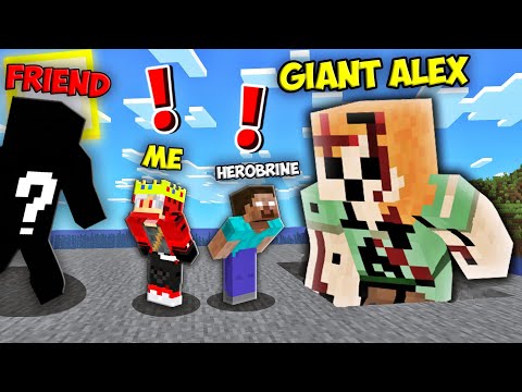 Angry Alex vs. Horrifying Herobrine in Minecraft