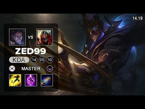 ZED99 Zed vs Sylas Mid - KR Master - Patch 14.19 Season 14