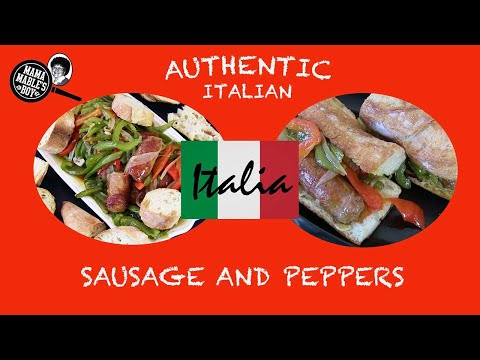 Authentic Italian sausage and peppers turned into a sandwich