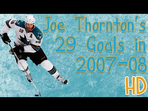 Joe Thornton's 29 Goals in 2007-08 (HD)