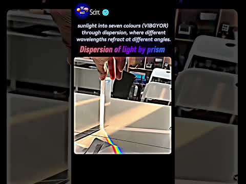 prism convert sunlight into seven colours #fact #physics #demonstration #prism
