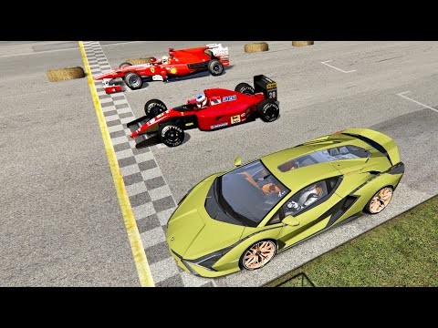 Lamborghini Sian vs Ferrari F1 1991 vs Ferrari F1 2010 - Monaco