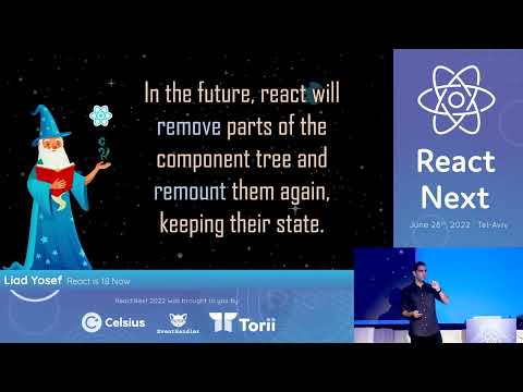 Liad Yosef @ ReactNext 22 - React is 18 now