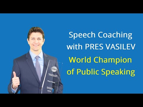 Speech Coaching with Pres Vasilev, World Champion of Public Speaking With Aelita