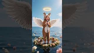 👼 Angel in Pajamas Singing 🎤✨ Cozy Style for Holidays