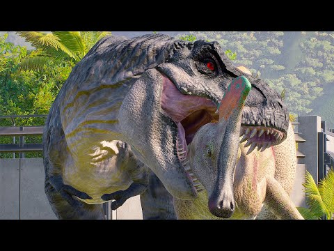 50 X TYRANNOSAURUS REX vs EVERY DINOSAURS EPIC BATTLE ROYALE -Jurassic World Evolution 2