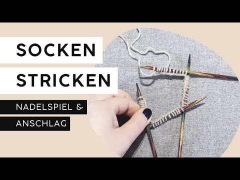 Mit dem Nadelspiel in Runden stricken | garninchen • #sockenstricken