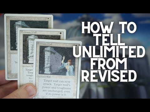 MTG: Unlimited vs Revised, How To Tell Difference + 4th & 5th Edition Too. Magic The Gathering Cards