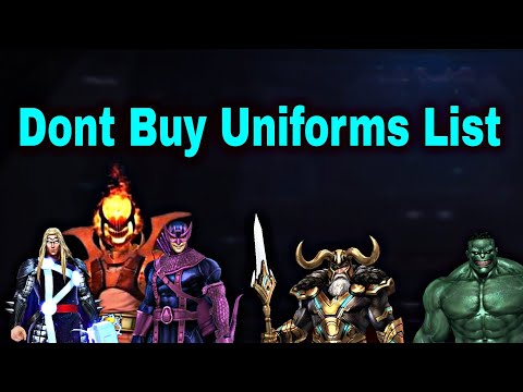 Dont Buy Uniforms List June 2022 And Out Of Meta Uniforms Rank - Marvel Future Fight