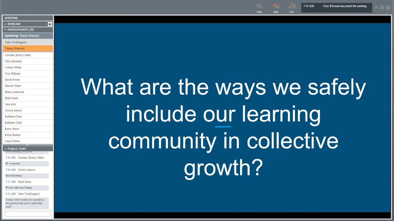 Leading a Learning Community