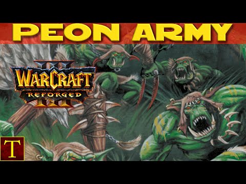 Warcraft 3 Reforged - The Peon Army (Bizarre 4v4 strategies)