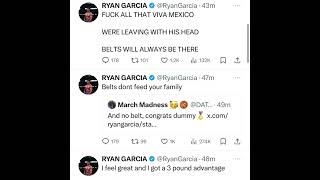 Ryan Garcia immediate reaction to missing weight says it’s an advantage