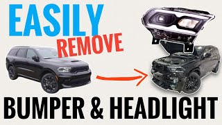 How To EASILY Remove 2014-2025 Dodge Durango Front Bumper & Headlight Step By Step Tutorial