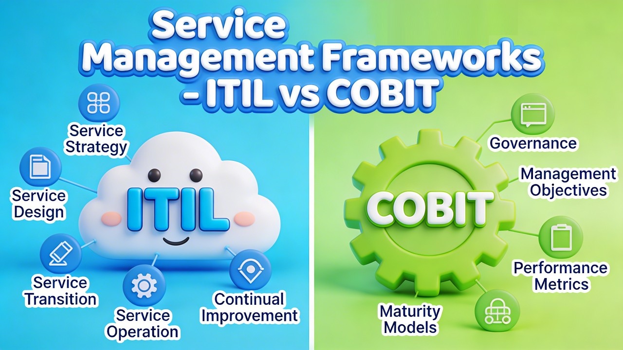 Service Management Frameworks - ITIL vs  COBIT (14 Minutes)