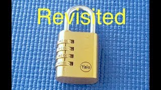 (Picking 42) Yale (Y150/40) combination padlock decoded via alternative method (decoded)