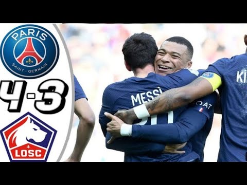 Messi free kick Goal Leads PSG To Win | PSG vs LOSC 4 - 3