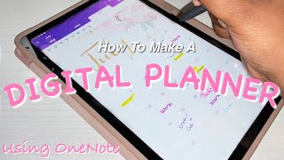 PLAN WITH ME | EASIEST Way To Make A Digital Planner | OneNote
