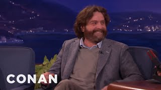 Zach Galifianakis' Question He Refused To Ask President Obama  - CONAN on TBS