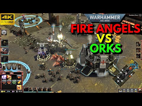 Fire Angels VS Orks | Intense 2v2 Battle | Warhammer 40k Dawn of War 3 |  [4k 60 FPS] Gameplay