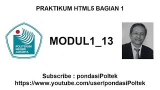 PRAKTIKUM HTML5 BAGIAN 1 MODUL1 13